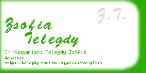 zsofia telegdy business card